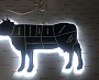 Изготовление интерьерных вывесок с подсветкой контр-ажур для магазина "Мясной двор", Североуральск