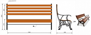 Кованное изделие - скамейка КУЧ-19