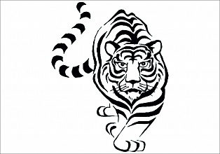 Наклейка "тигр"