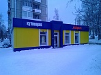 Установка вентилируемого фасада кулинария "Ладушка" г. Краснотурьинск