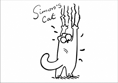Наклейка "кот саймон"