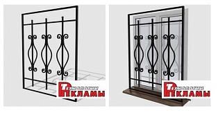 Кованая решетка №21